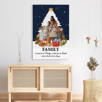 Personalised Family Christmas Canvas / Poster - Custom Photo Wall Art