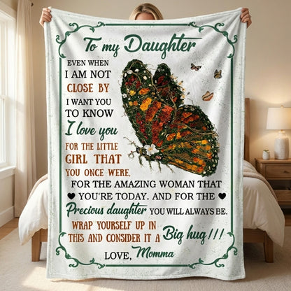 Personalized Floral Garden Blanket - “Even When Apart, My Love Blooms For You” - Gift for Daughter, Granddaughter, Niece