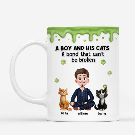 A Bond That Can't Be Broken - Personalised Cat And Owner Mug
