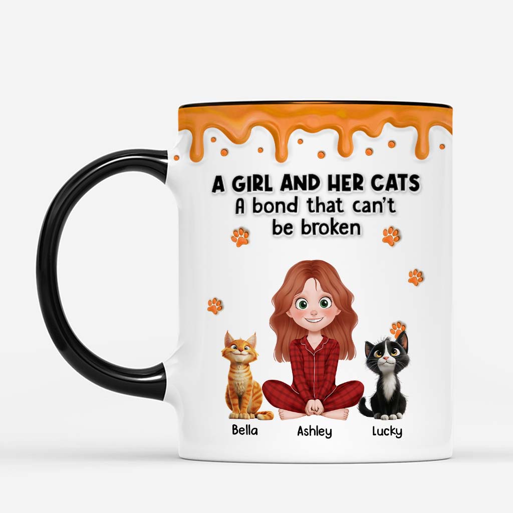 A Bond That Can't Be Broken - Personalised Cat And Owner Mug