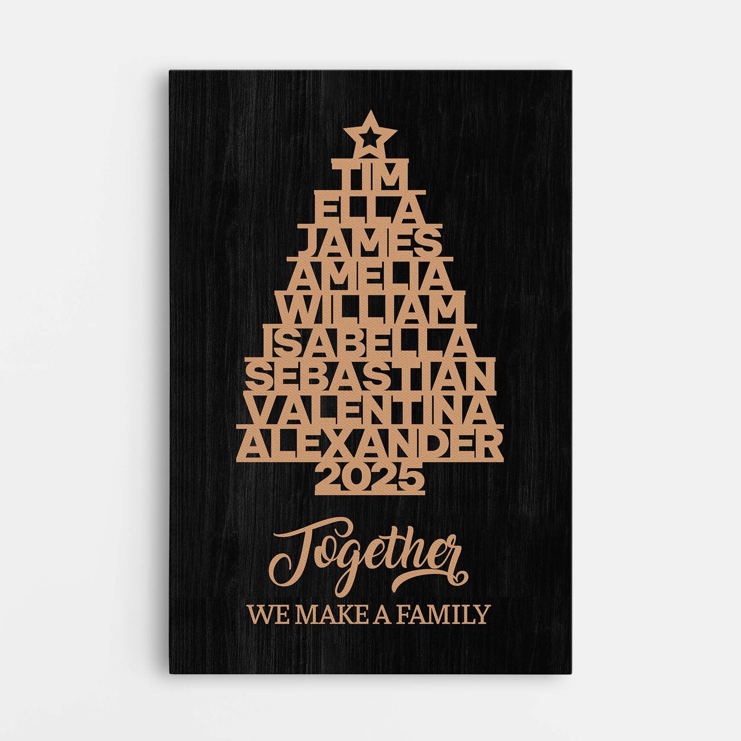 Together We Make a Family - Personalized Custom Family Name Canvas / Poster