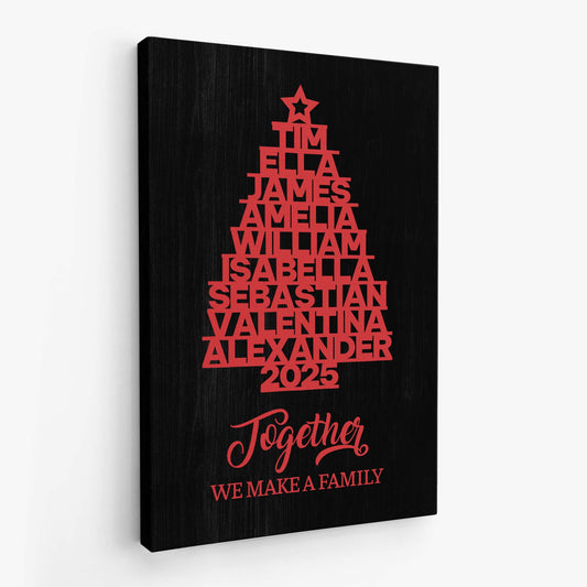 Together We Make a Family - Personalized Custom Family Name Canvas / Poster