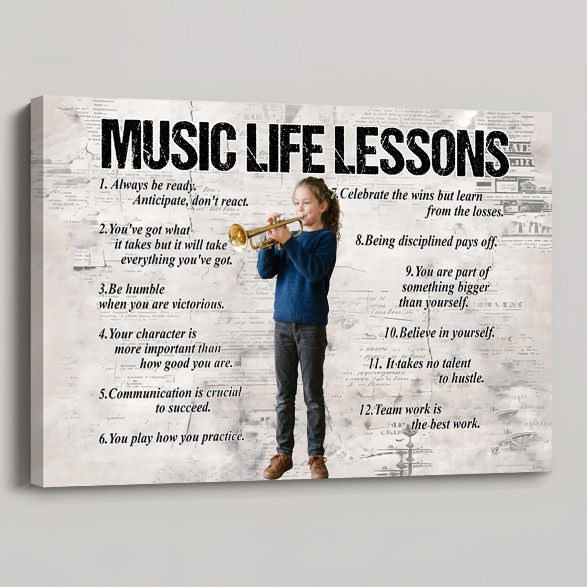 Personalized Music Life Lessons - Personalized Poster / Canvas (Upload Your Photo)