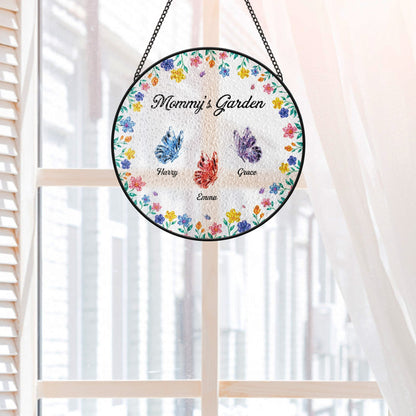 Personalized Butterfly Stained Glass Suncatcher - Custom Gifts for Mom & Grandma
