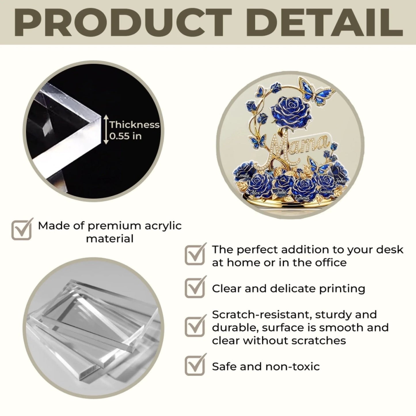 Personalized “Mom & Grandma Forever” Acrylic Plaque - Mother’s Day Gift