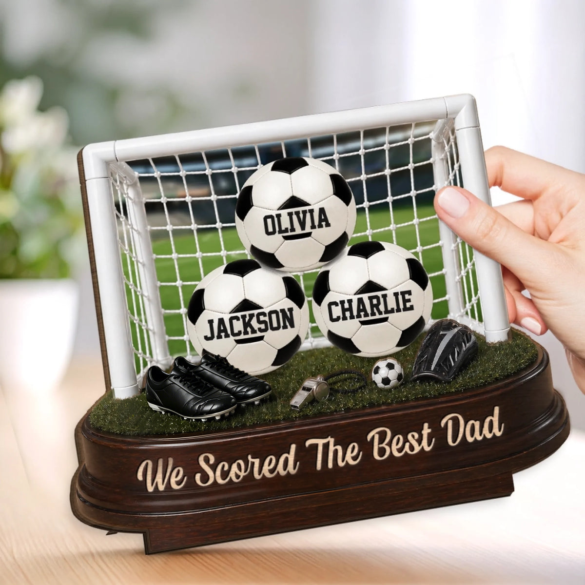 Personalized Soccer Dad Plaque personalization view for Dad