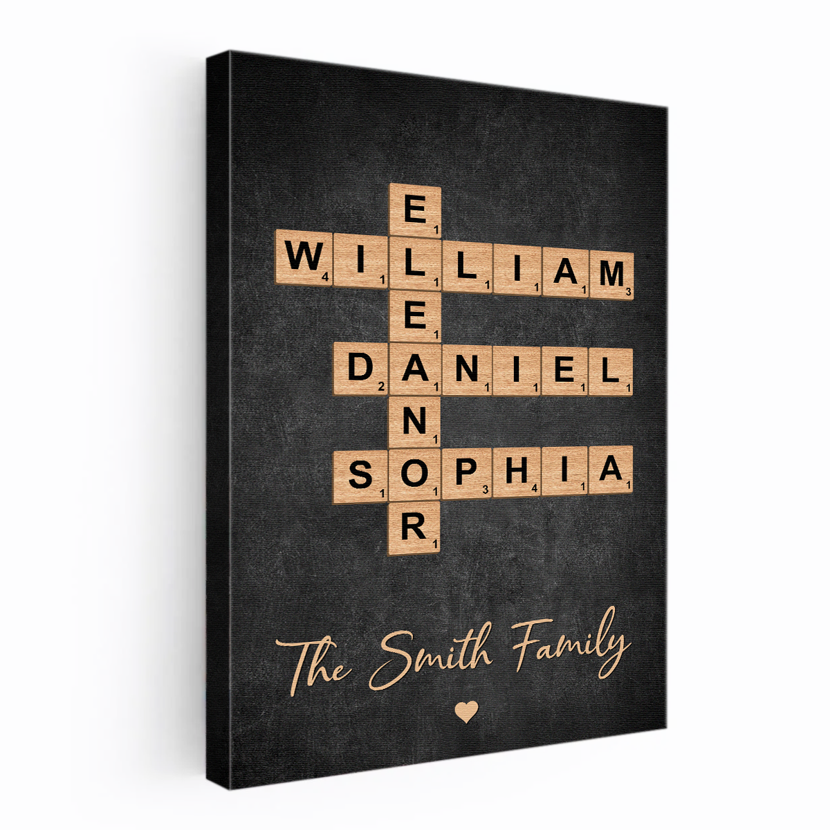 Our Family Story - Personalized Customized Crossword Canvas / Poster
