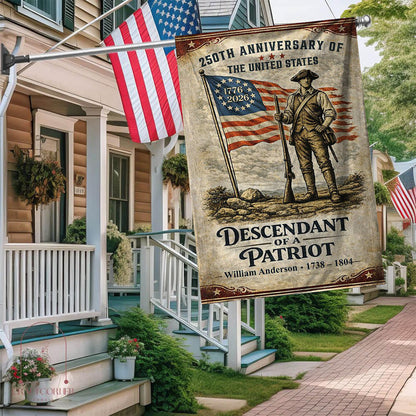 Personalized Garden Flag - Customizable 250th Anniversary Tribute