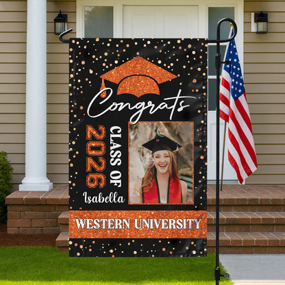 Custom Photo Class of 2026 Graduation Garden Flag | Congratulations Gift