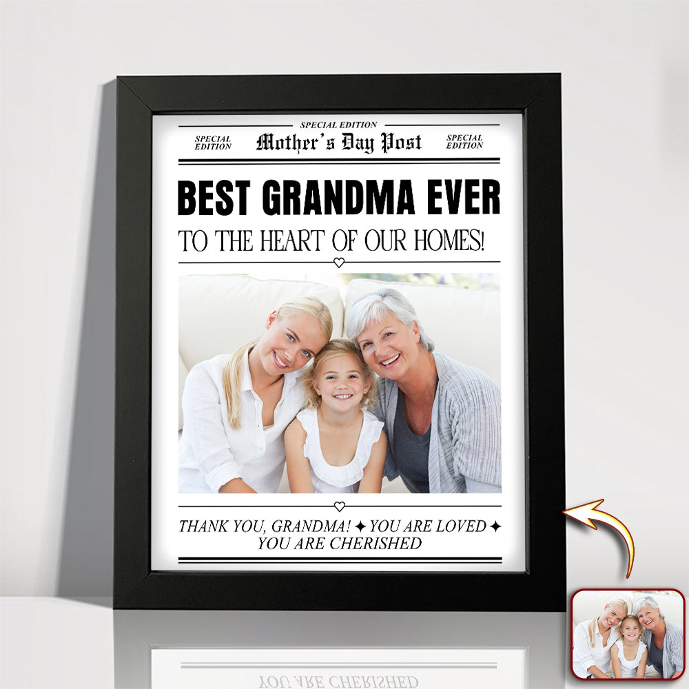 Best Mom Ever  To The Heart Of Our Homes - Personalized Custom Photo Poster / Canvas