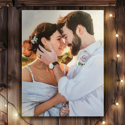 Personalized Photo Canvas: Custom Wedding & Anniversary Gift for Couples