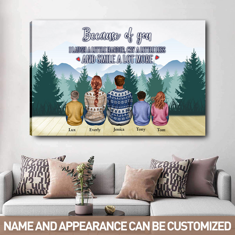 Family Maybe In Distance But Never At Heart - Family Canvas - Family Gift Personalized Custom Canvas