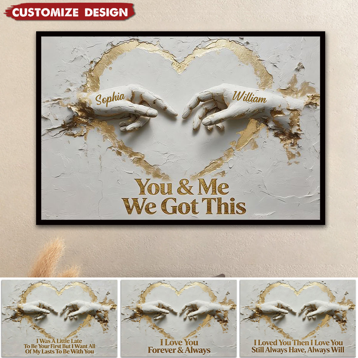 You And Me We Got This - Personalized Custom Couple Poster / Canvas