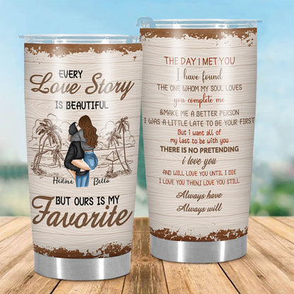 Love You Then Love You Still - Personalized Tumbler Cup - Birthday Anniversay Gift For Couple, Boyfriends, Girlfriends, Wife, Husband