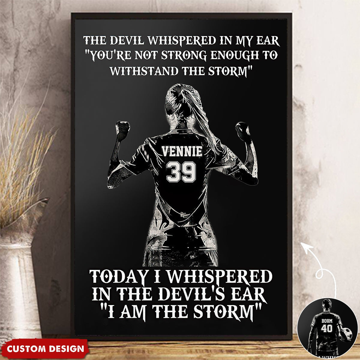 Personalized I Am The Storm Soccer Poster - Custom Gift For Soccer Lovers