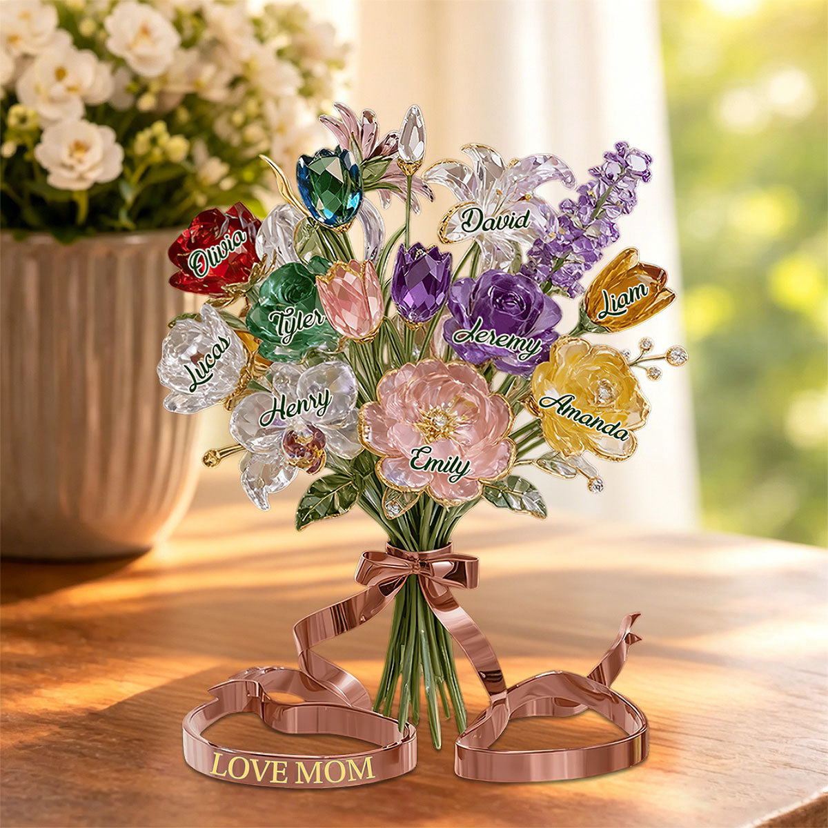 Personalized Custom Shaped Acrylic Plaque - Gift for Mom, Grandma or Stepmom
