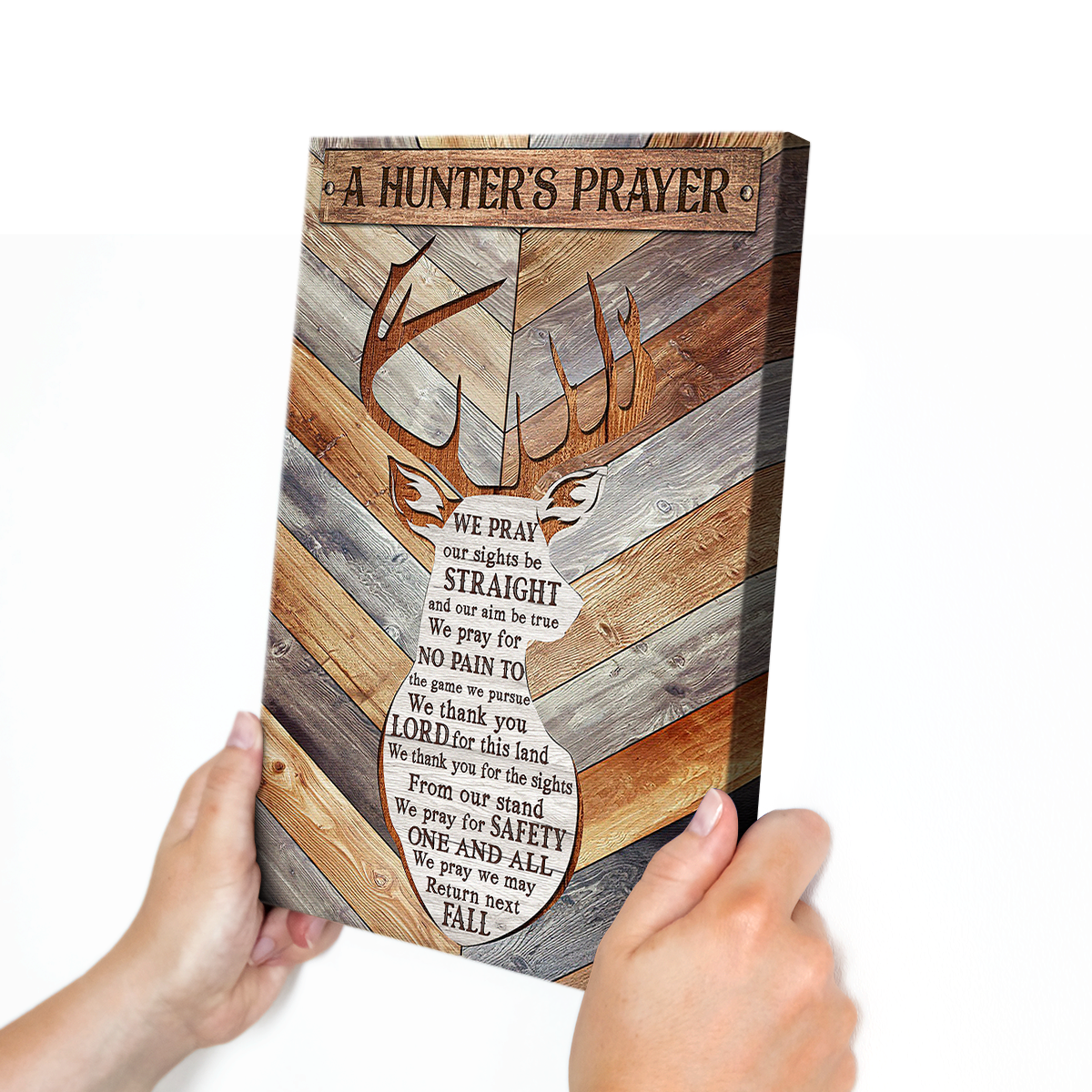 Personalized Customized Home Decor A Hunter's Prayer Canvas / Poster - Custom Gift For Family Members