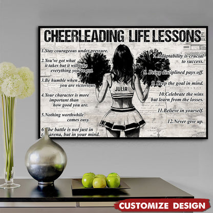 Personalized Cheerleading Girl Poster / Canvas - Gift For Cheerleading Lovers