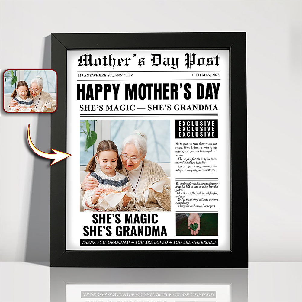 “She’s Magic, She’s Mom” Personalized Poster / Canvas - Custom Photo Mother’s Day Gift