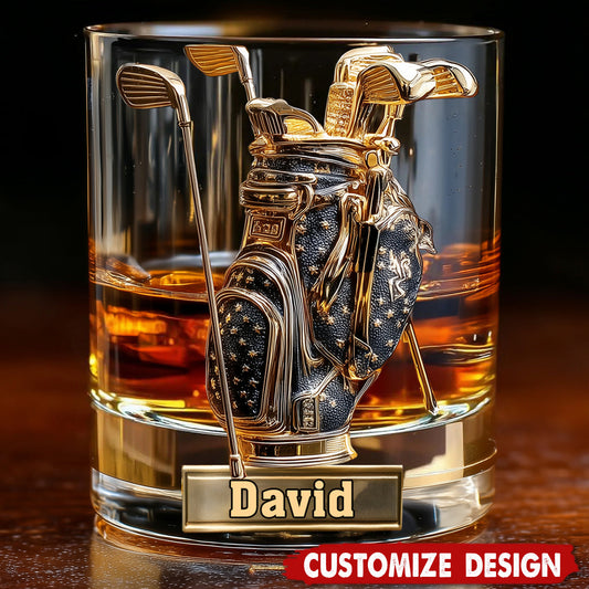 Look For Balls - Personalized Golf Whiskey Glass