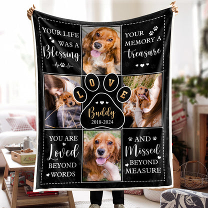 Custom Photo Your Life Was A Blessing  - Personalized Photo Blanket
