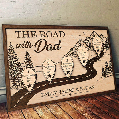 Personalized Dad Milestone Canvas for Dad with personalized design details for meaningful gifting image 7