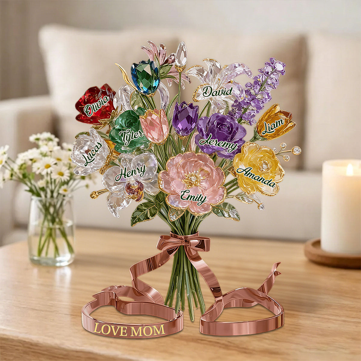 Personalized Custom Shaped Acrylic Plaque - Gift for Mom, Grandma or Stepmom