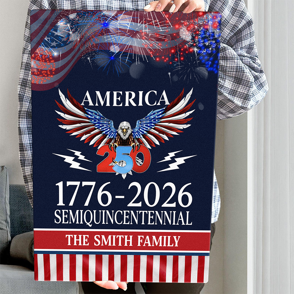 America 250 Years - Custom Family Name Metal Sign