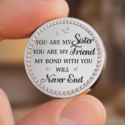 “Sisters Always Stand Together” - Personalized Pocket Hug - Custom Gift for Sister