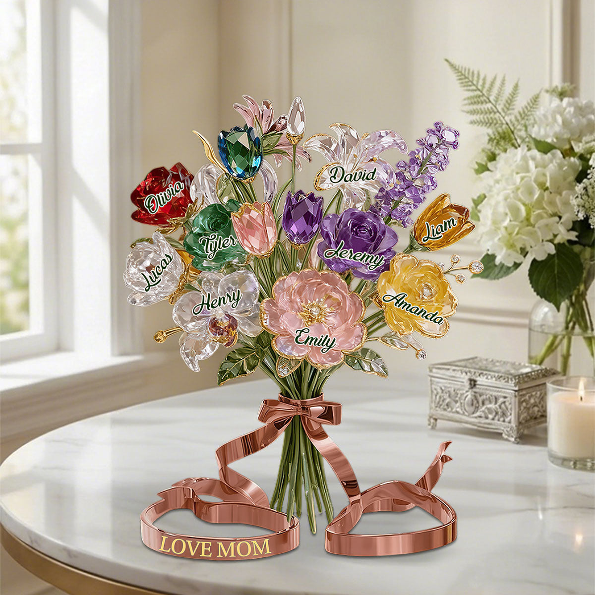 Personalized Custom Shaped Acrylic Plaque - Gift for Mom, Grandma or Stepmom