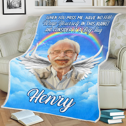 Custom Photo When You Miss Me - Customized Personalized Blanket