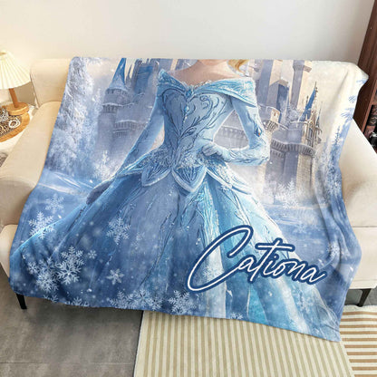 Ice Princess - Gifts For Little Girls, Daughter - Personalized Photo Blanket