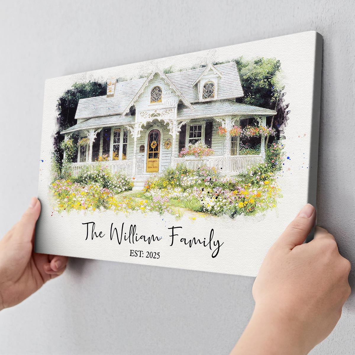Personalized Customized Your Little Home Photo Canvas / Poster - Custom Gift For Family Members
