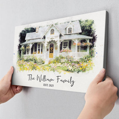 Personalized Customized Your Little Home Photo Canvas / Poster - Custom Gift For Family Members