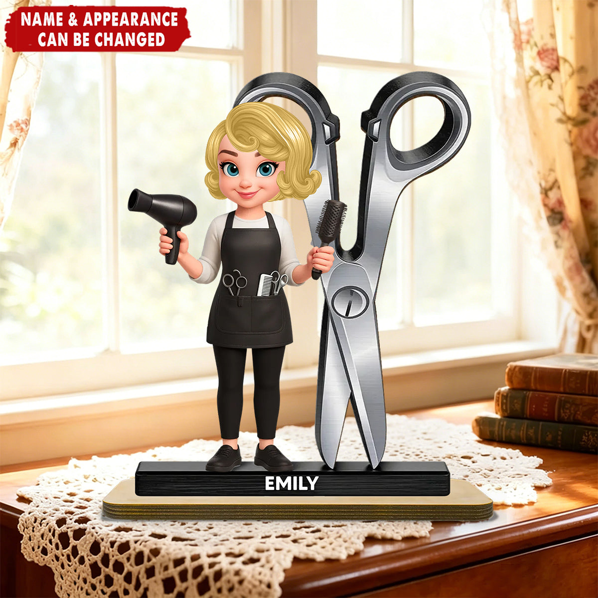 Personalized Hairdresser Gift for Colleagues with personalized design details for meaningful gifting