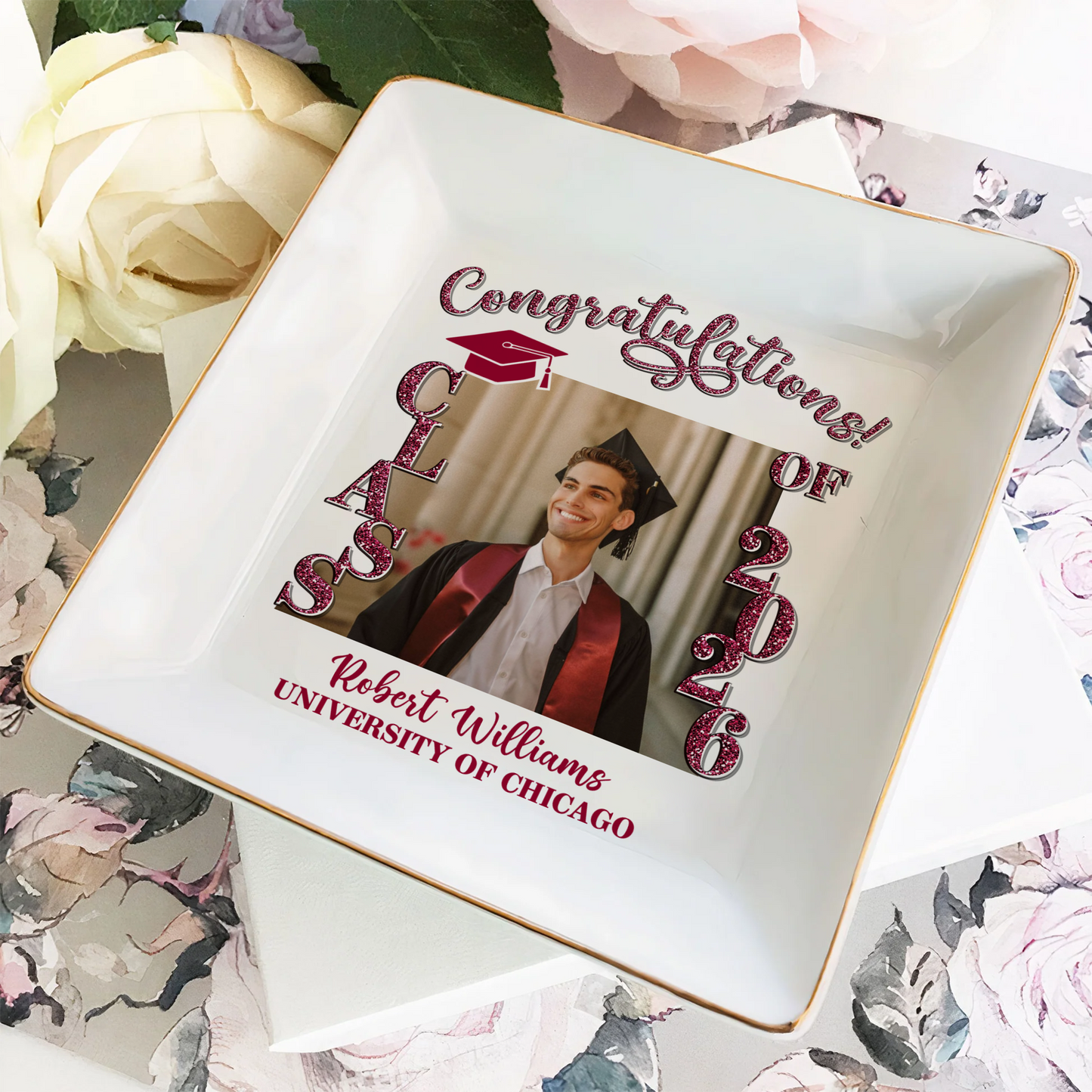 Personalized Graduation Jewelry Dish: Celebrate Your Achievement in Style