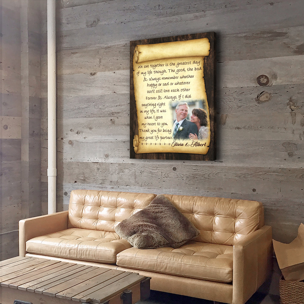 Greatest Day Of My Life - Personalized Custom Photo Canvas