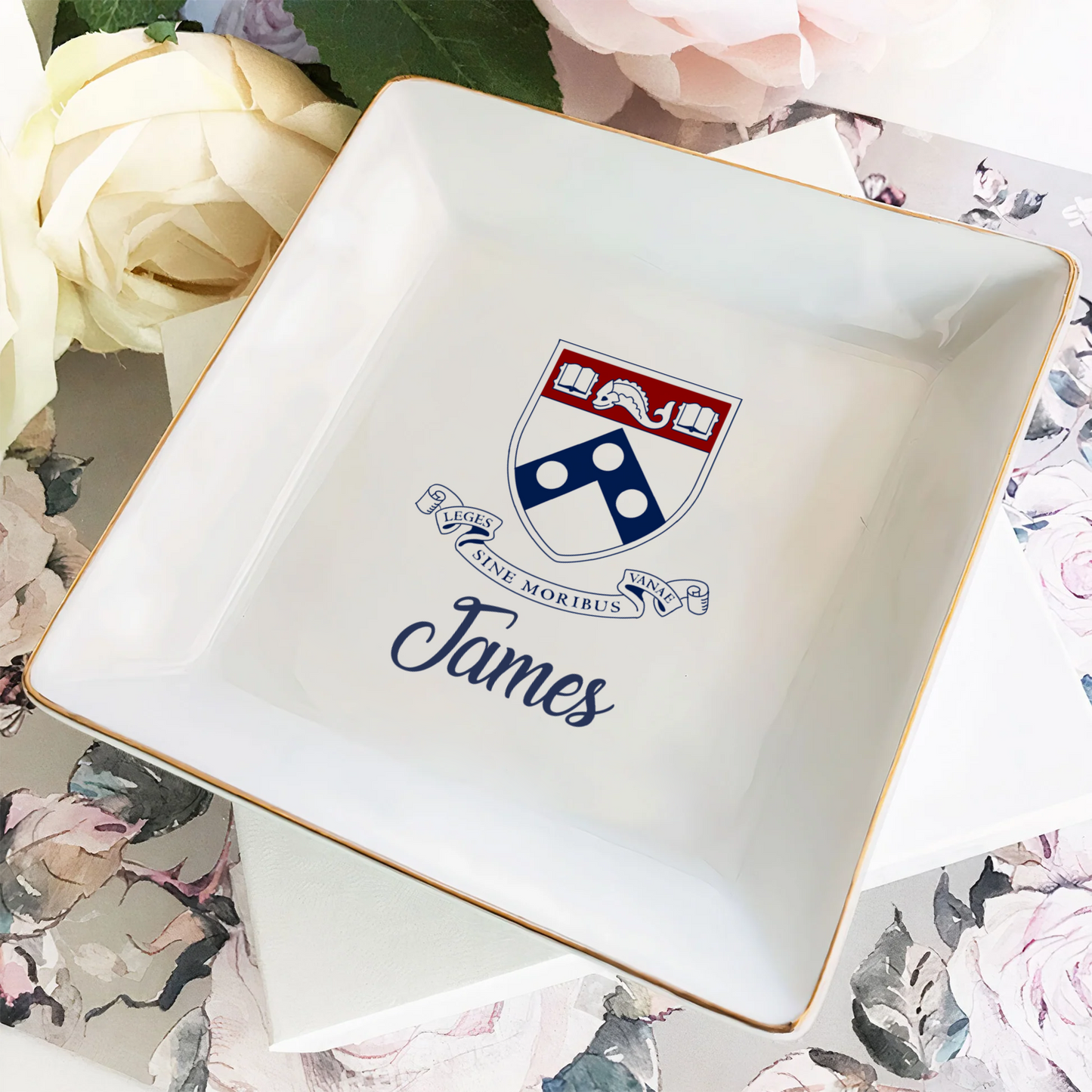 Custom School Logo Jewelry Dish - Personalized Graduation Gift for Class of 2026