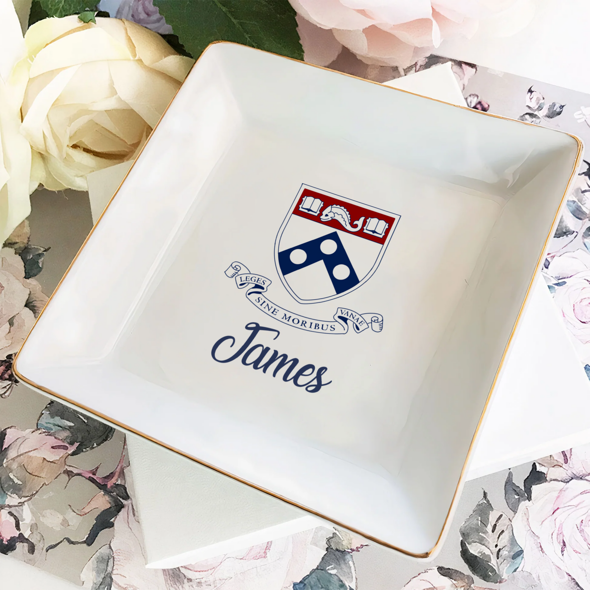 Custom School Logo Jewelry Dish - Personalized Graduation Gift for Class of 2026