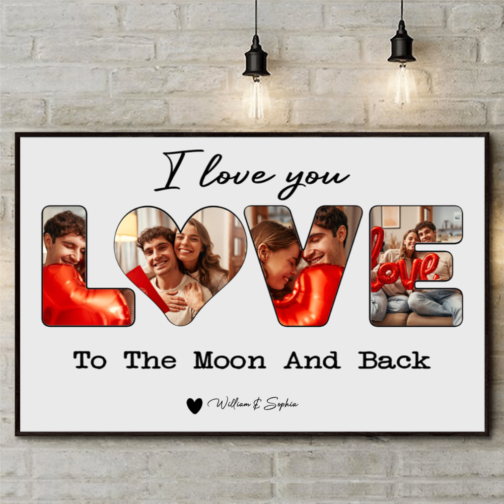To Me You Are The World - Personalized Custom Couple Photo Canvas / Poster
