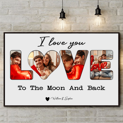 To Me You Are The World - Personalized Custom Couple Photo Canvas / Poster