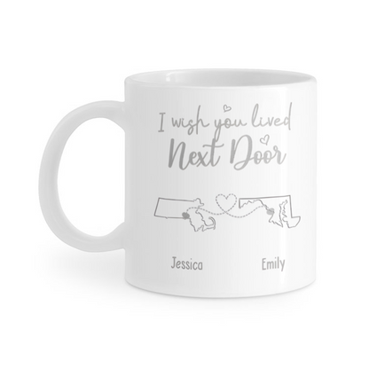 “Heartstrings Across States” - Personalized Mug for Long-Distance Connections