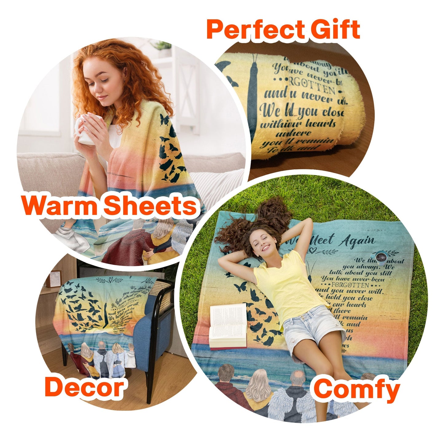 Until We Meet Again - Personalized Custom Memorial Blanket