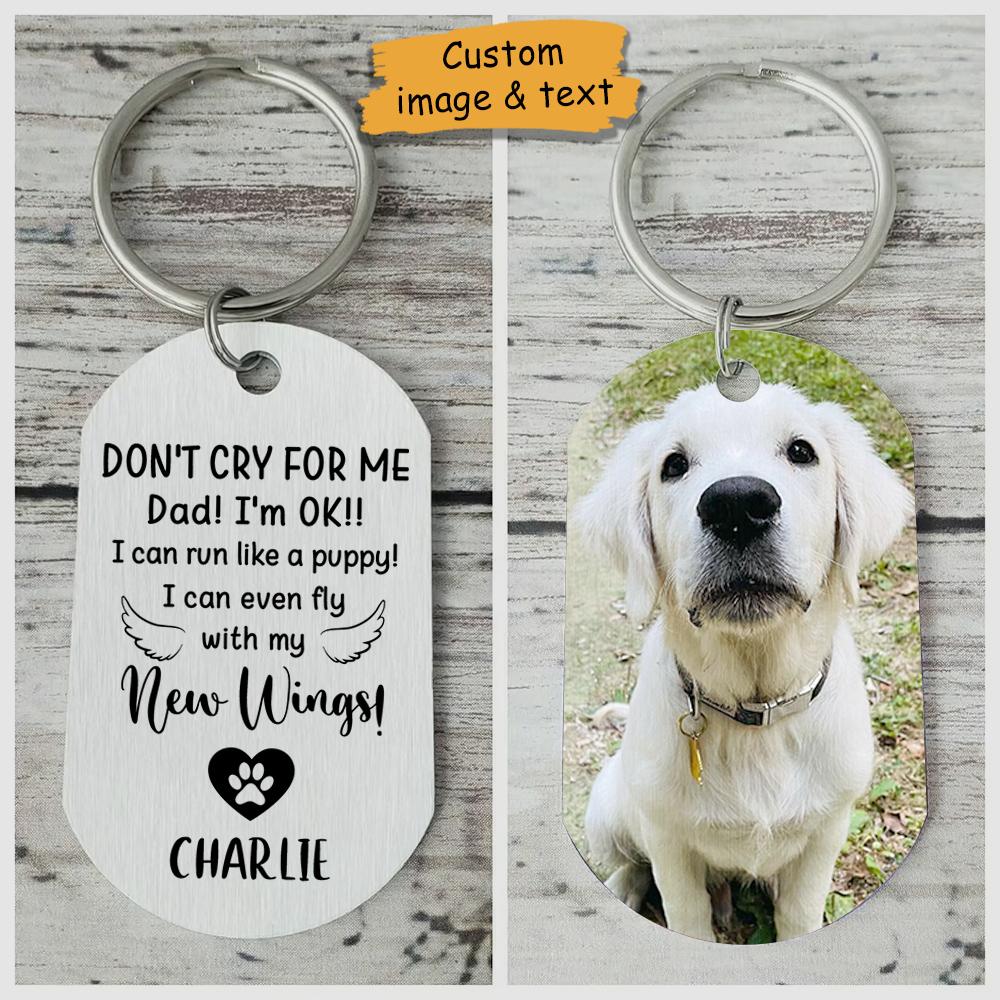 Custom Pet Memorial Keychain personalization view for Mom
