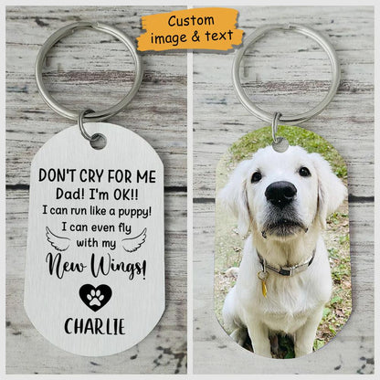 Custom Pet Memorial Keychain personalization view for Mom