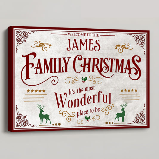 Customizable Family Christmas Poster - Personalize Your Name