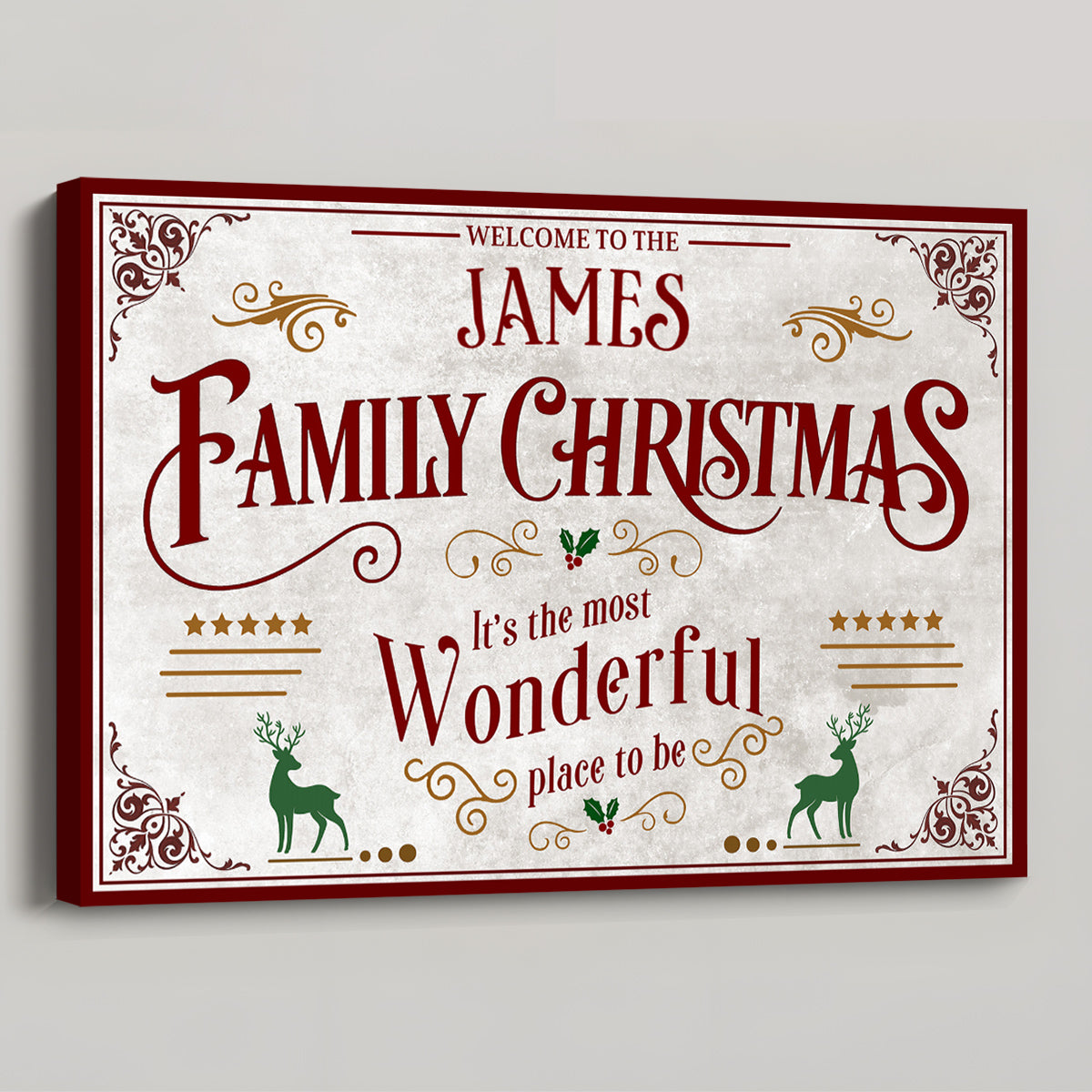 Customizable Family Christmas Poster - Personalize Your Name