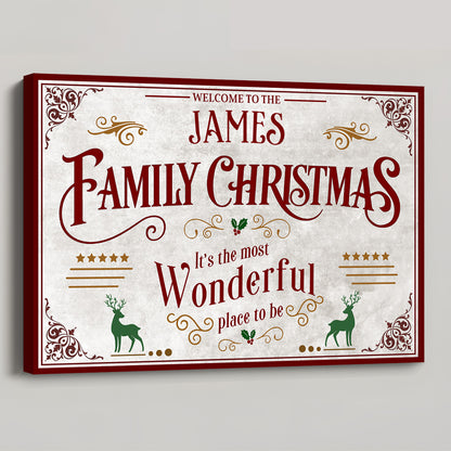 Customizable Family Christmas Poster - Personalize Your Name
