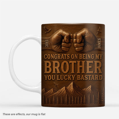 “Congrats On Being My Brother” Mug - Personalized Gift for Brother or Sister
