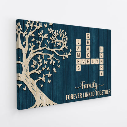 Personalized Family Names Canvas / Poster - Custom Family Crossword Wall Art